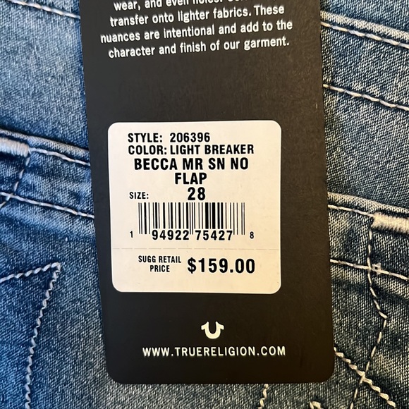 BRAND NEW WOMEN TRUE RELIGION JEANS - Picture 6 of 6